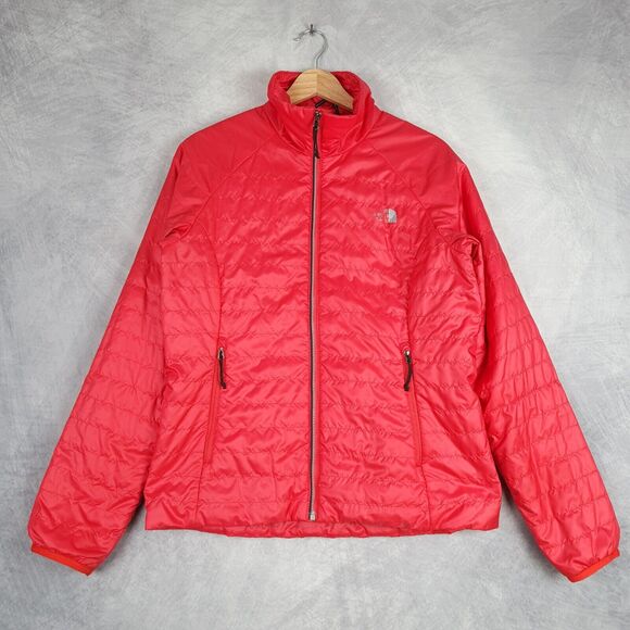 The North Face Jacket Womens Medium Red Blaze Lightweight Quilted Packable - Picture 1 of 16